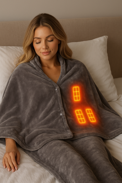 Portable Cozy Heated Blanket w/ 3 Settings for Outdoors