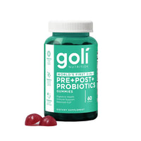 Goli Nutritional Supplement Pre+Post+Probiotics Gummy - 60 Count - Worlds First 3-in-1 Gluten-Free Vegan Non-GMO and Gelatin-Free.