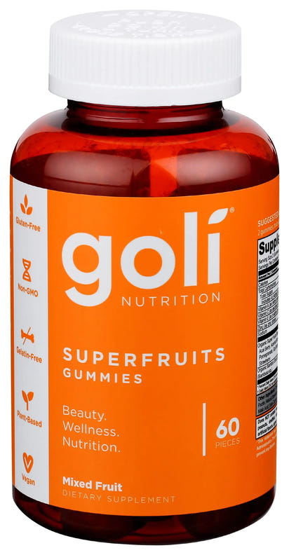Goli Nutrition Mixed Fruit Superfruits Gummies 60 CT